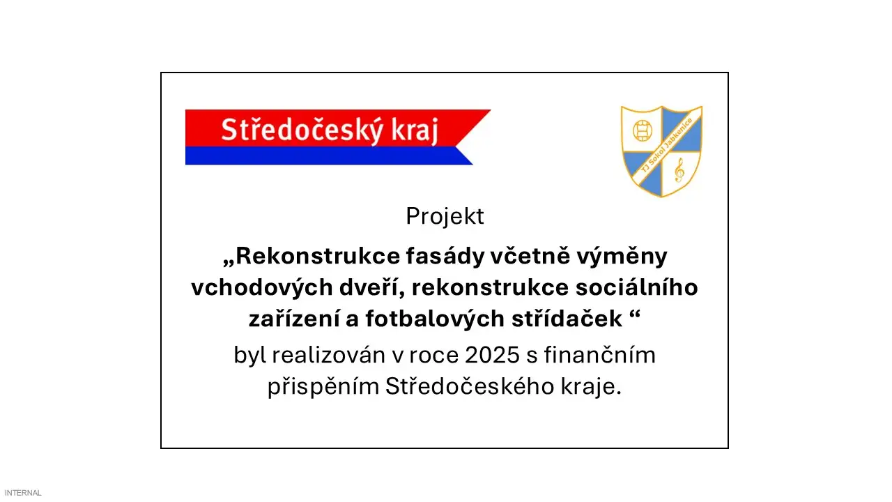 Rekonstrukce areálu s podporou Středočeského kraje