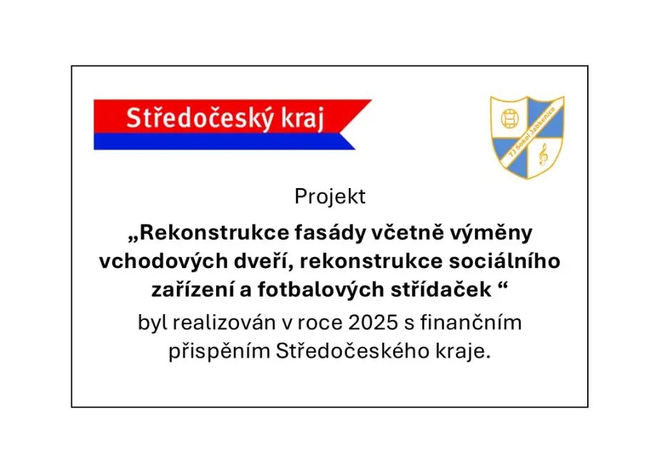Rekonstrukce areálu s podporou Středočeského kraje